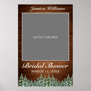 Snowy Wood & Forest Gräs Möhippa Photo Prop Poster