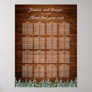 Snowy Wood Forest Land Seating Chart 16 Bord Poster