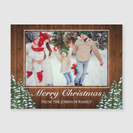 Snowy Wood & Forest Photo God jul Hälsning