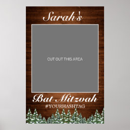 Snowy Wood & Forest Rural Bat mitzvah Photo Prop Poster