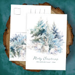 Snowy Woodland Gräs Rabbit God jul Helg Vykort<br><div class="desc">En söt kaninfamilj frolicerar i snö täckt vintern gräs träd. God jul är skrivet i ett enkelt skript nedan,  med ytterligare en rad som följer för att anpassa designen ytterligare. All text på det här kortet kan redigeras. Det finns ett julmeddelande som du kan anpassa dig till på baksidan.</div>