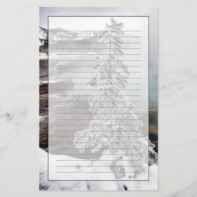 Snowy Yellowstone Brevpapper (Framsida)