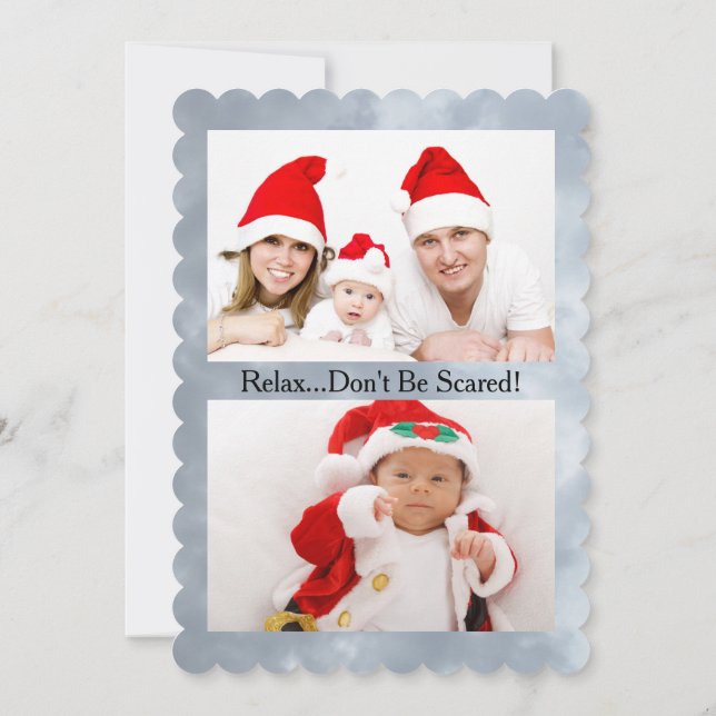 Snözombiebett och Lägg till foton Platt kort (Baksida)