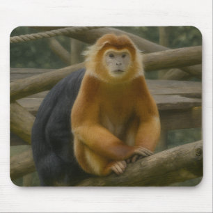 Snub-Nposed Monkey in Woodland Refuge Musmatta