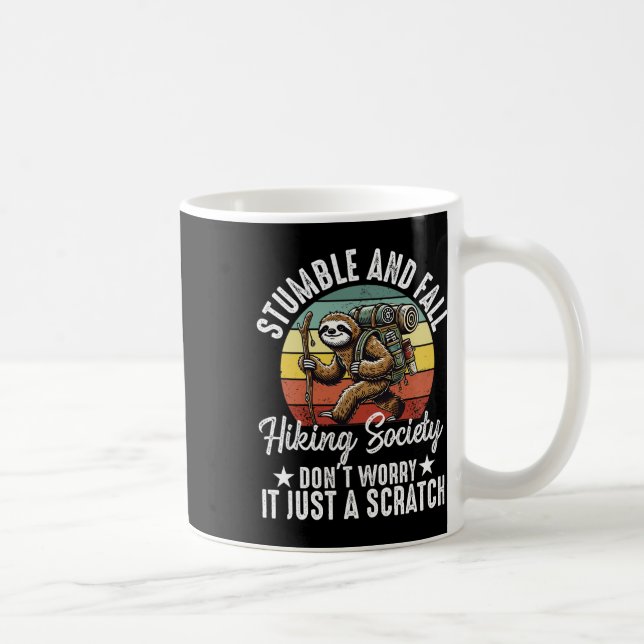 Snubbla Och Falla Vandringssällskap Rolig Hiker Sl Kaffemugg (Höger)