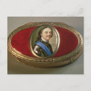 Snuff box med Peter-miniatyr i porträtt Vykort