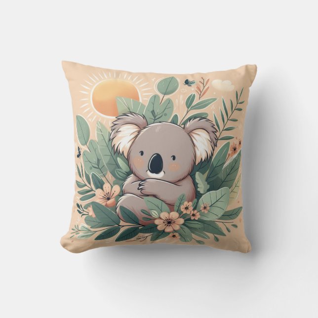 Snuffa upp med vår beundransvärda Koala-penselpill Kudde (Framsida)