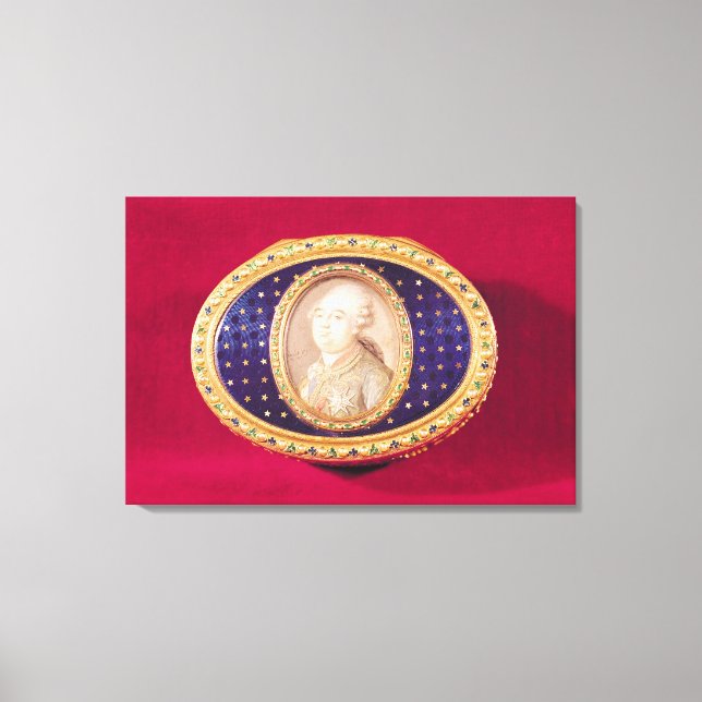 Snuffbox med en minister i porträtt Louis Canvastryck (Framsida)