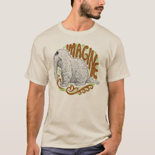 Snuffleupagus B&W Sketch Teckning Tee