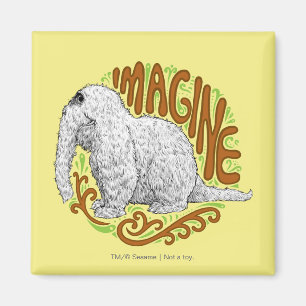 Snuffleupagus B&W skiss ritning Magnet