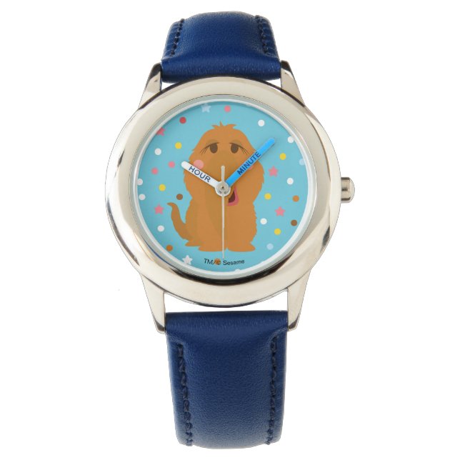 Snuffleupagus Blue Stars & Dots Mönster Armbandsur (Framsida)