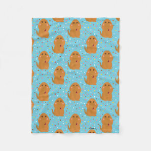 Snuffleupagus Blue Stars & Dots Mönster Fleecefilt