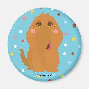 Snuffleupagus Blue Stars & Dots Mönster Magnet