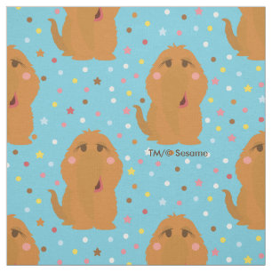 Snuffleupagus Blue Stars & Dots Mönster Tyg