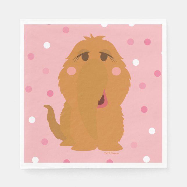 Snuffleupagus Rosa Polka Dot Mönster Pappersservett (Framsidan)