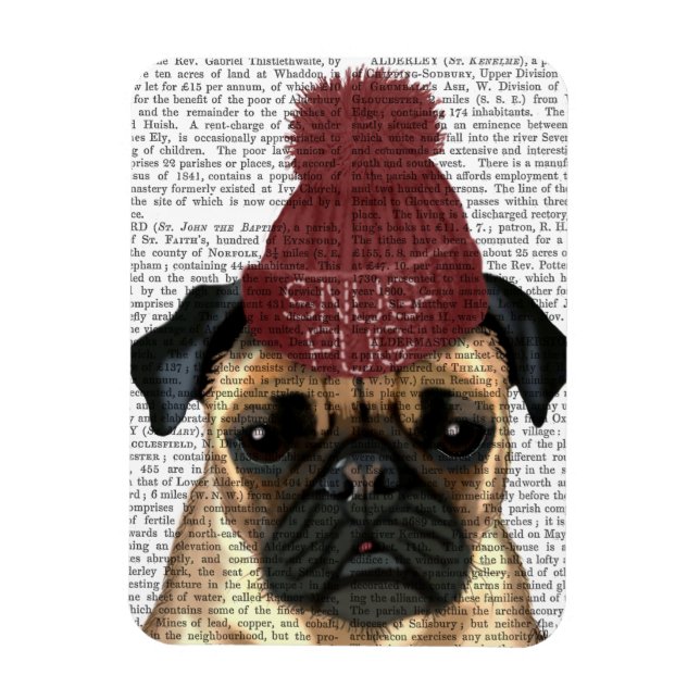Snug Pug Magnet (Vertikal)