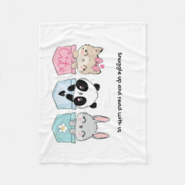 Snugera upp och läsa med oss, barnfilten fleecefilt