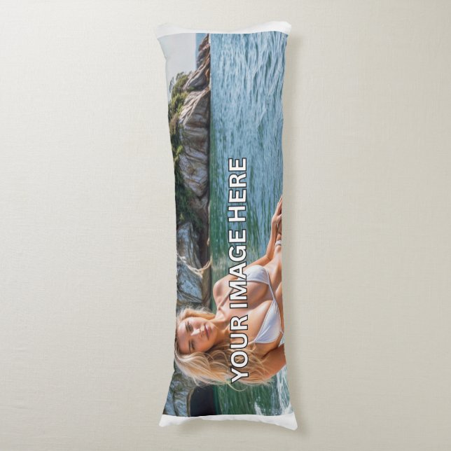 SNUGGLE! 💤 Add Image or Text Body Pillow Kroppskudde (Framsidan Vertikal)