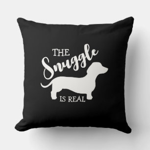 SNUGGLE ÄR REAL FUNNY DACHSUND KUDDE