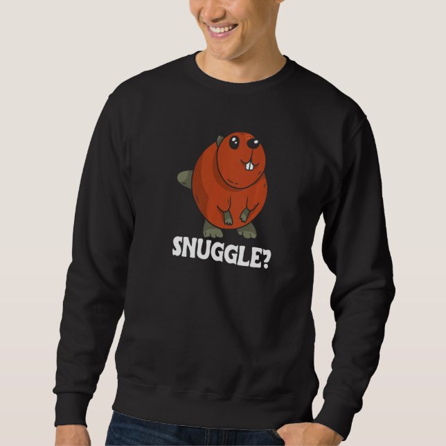 Snuggle for Beaver Fans Lång Ärmad Tröja (Framsida)