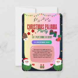 Snuggle & Jingle Christmas Pajama Party Inbjudningar