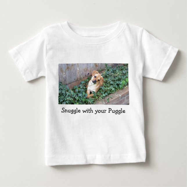 Snuggle med din Puggle babyT-tröja Tee Shirt (Framsida)
