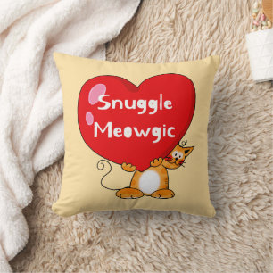 Snuggle Meowgic Funny Cat Pun Art Kudde