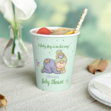 Snuggle Pojke - Grönt & Lila Baby Shower