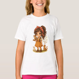 Snuggle Pup Kawaii Squirel girl T Shirt