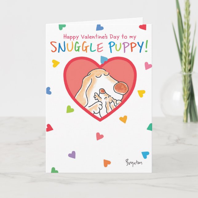 SNUGGLE PUPPY-Valentineser efter Boynton Helgkort (Framsida)
