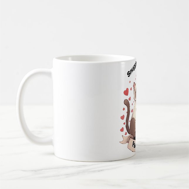 Snuggle & Sorcery – Cute Cat Couple Sticker for Co Kaffemugg (Vänster)