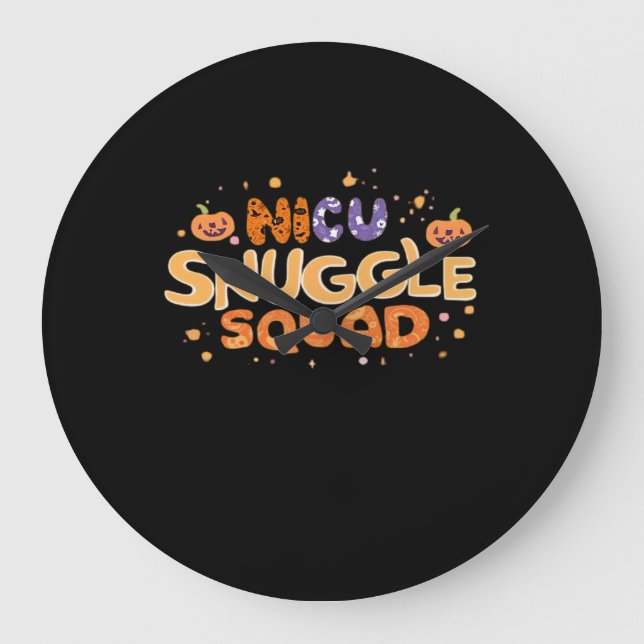 Snuggle Squad NICU Nurse Neonatal Nurse Halloween Stor Klocka (Framsida)