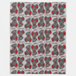 Snuggle Sweet Dreams Teddy-briljant ruby Fleecefilt