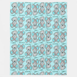 Snuggle Sweet Dreams Teddy-cyan Fleecefilt