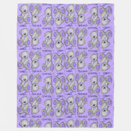 Snuggle Sweet Dreams Teddy-lavender blue Fleecefilt