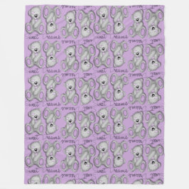 Snuggle Sweet Dreams Teddy-muted lavender Fleecefilt