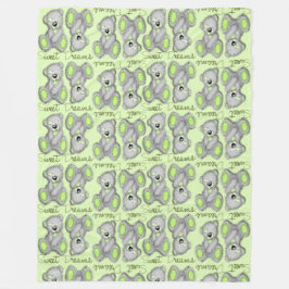 Snuggle Sweet Dreams Teddy-peridot Fleecefilt