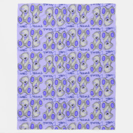 Snuggle Sweet Dreams Teddy-ultramarine Fleecefilt