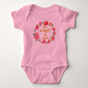 Snugglen är den verkliga roliga babyTutubodysuiten Tee Shirt