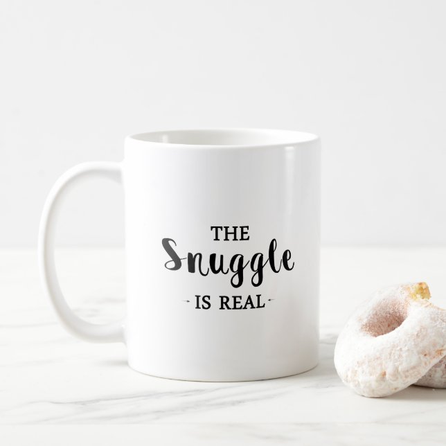 Snugglen är verklig kaffemugg (Med munk)