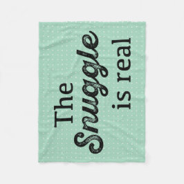 Snugglen är verklig rolig krickavitpolka dots fleecefilt