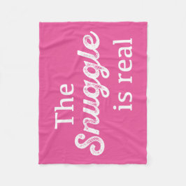 Snugglen är verkligt rosa roligt fleecefilt