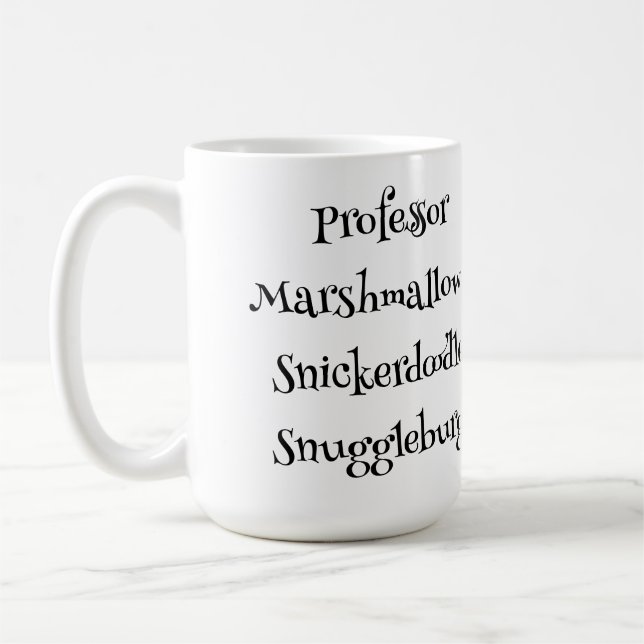 SnuggleNames: Personlig presentmugg - Medelstor Kaffemugg (Vänster)
