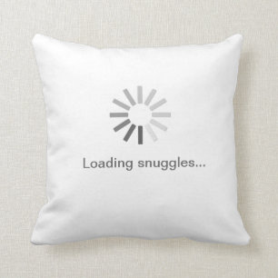 "Snuggles att ladda" symbol kudder Kudde