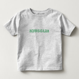 "Snuggles" grönt brev T Shirt