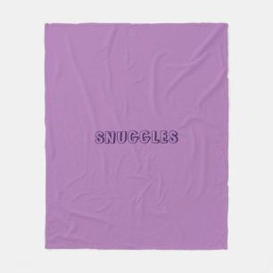 "Snuggles" lavender lila violet Fleecefilt
