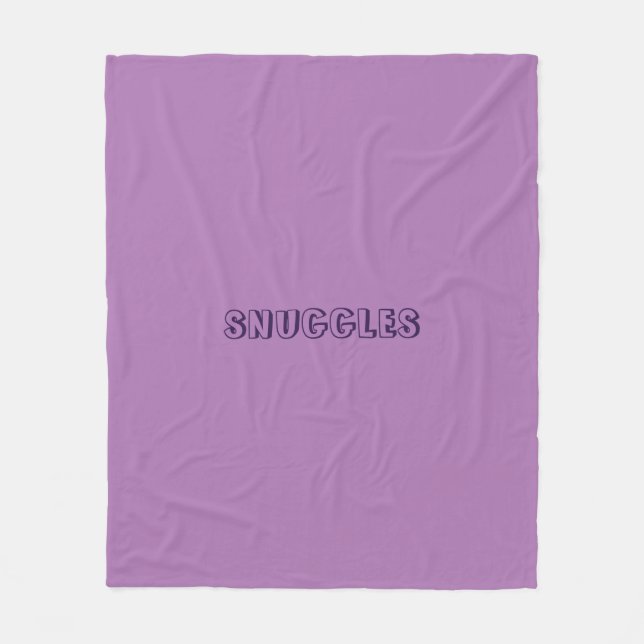 "Snuggles" lavender lila violet Fleecefilt (Framsidan)