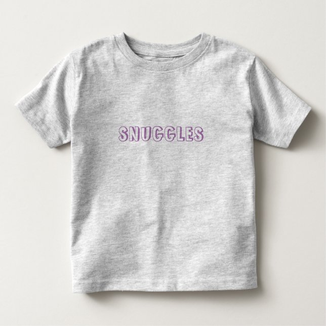 "Snuggles" lavender lilac brev T Shirt (Framsida)