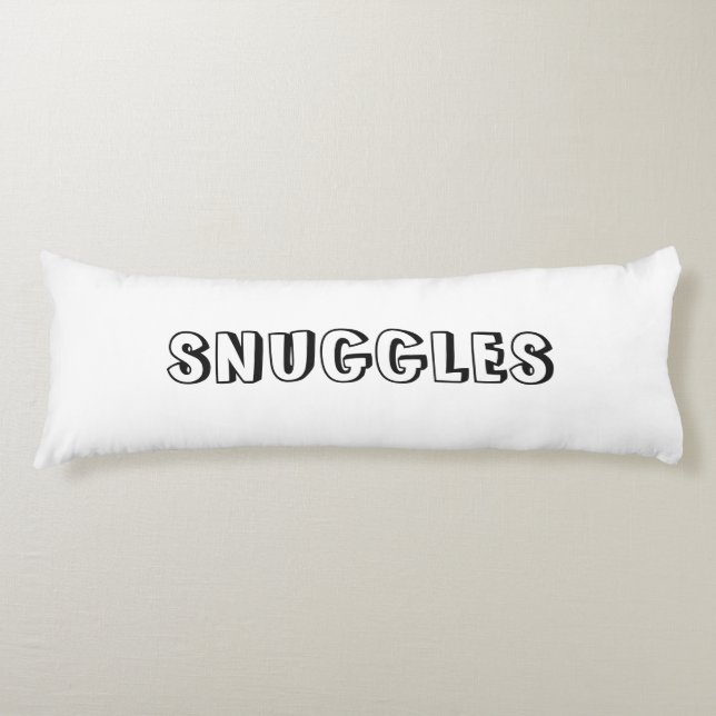 "Snuggles" Svartvit Kroppskudde (Framsidan)