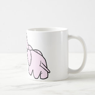 Snuggling elefanter kaffemugg